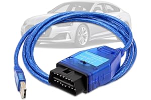 AMHTDOL KKL 409 Fiat ECU Scan OBD2 Cable with FT232RL Chip,Diagnostic Software for V AG-COM KKL409+FIATECUSCAN Interface 2 in 1 Scanner Tool with 4Way Switch,fits for Vvv,Audi,Fiat,Alfa,Lancia Vehicle