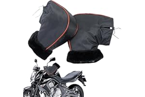Eayoly Manguitos para Manillar De Moto - Guantes De Invierno para Moto, Manoplas De Invierno para Bicicleta Motocicleta, Guantes Térmicos para Moto, Manoplas Impermeables para Manillar Motocicleta