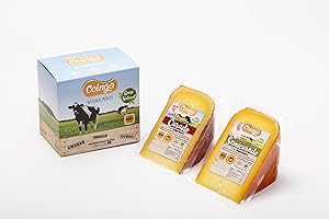 COINGA - PACK GOURMET LOTE 2 QUESOS MAHÓN-MENORCA CON ESTUCHE REGALO - Queso Semicurado + Queso Curado premiados en los WORLD CHEESE AWARDS