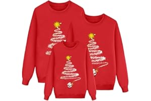 Genérico Jersey Navidad Familia Hombre Mujer Niño Sudadera Navidad Familia Ugly Christmas Sweater Invierno Jerseys Navideños Familiares Pareja Christmas Jumper Elegante Jersey Navideño