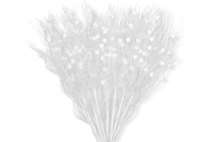 KI STORE 20 Branches Décoratives Blanches de Noël Artificielles - 45 cm - Avec Branches Scintillantes - Pour Décoration de Noël, Vase à la Maison, Mariage, Fête