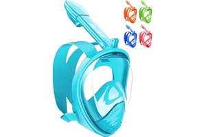 ‎HINATAA HINATAA Schnorchelmaske für Kinder, 180 ° Panoramablick, freie Atmung, Vollgesichts-Schnorchelmaske, Anti-Beschlag und Anti-Leck, geeignet für Kinder im Alter von 4-15 Jahren