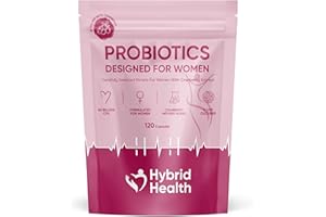 Hybrid Health Probiotics for Women Supplement | 50 Billion CFU Womens Probiotics | 120 Vegan Capsules | 11 Probiotic Researched Strains with Prebiotics & Cranberry Extract