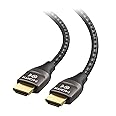 Cable Matters Premium Braided 48Gbps Ultra HD 8K HDMI Cable with HDR for PS5, Xbox Series X/S, RTX3080 / 3090, RX 6800/6900, Apple TV, and More - 2m
