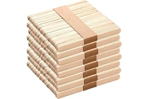 Set med 400 träpinnar i 2 storlekar (200 x 114 x 10 x 2 mm och 200 x 64 x 10 x 2 mm) – glasspinnar av naturlig björk – träpin