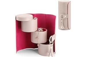 Vlando Travel Jewellery Box Birthday Christmas Gift Girls Women Gift, Travel Accessory Storage Roll