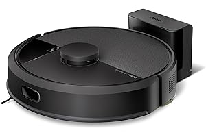 iRobot Roomba 105 Combo - Robot Aspirateur Laveur 2en1 - Puissance d'Aspiration de 7KPa - Navigation LiDAR - Détection des Tapis - Zones de Nettoyage et d'Évitement - 4 Niveaux d'Aspiration - Noir