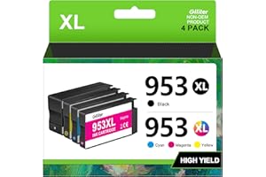 Glliter 953XL Multipack Druckerpatronen Kompatibel für HP 953XL Patronen 953 Multipack Kompatibel für HP Officejet Pro 7740 7720 8710 8210 8720 7730 8218 8715 8718 8725 Drucker (‎‎‎‎‎‎‎4er-Pack)