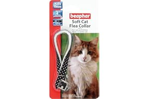 PET BAZAAR Beaphar Cat Flea Collars - Sparkle - 1 Pack | Black Colour | Kitten Flea Collars 4 Month Flea Protection |Adjustable & Safe Cat Flea Collar Solution