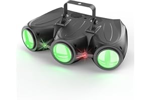 NITEHOP 192 LED Lumière de Scène,lumière de Fête,Lumières de Disco avec Effets Lumineux,Contrôle Automatique/Activation par Son/DMX/Flash DJ avec 23 Effets Lumineux pour Disco,Fête,Club,Scène,Performance