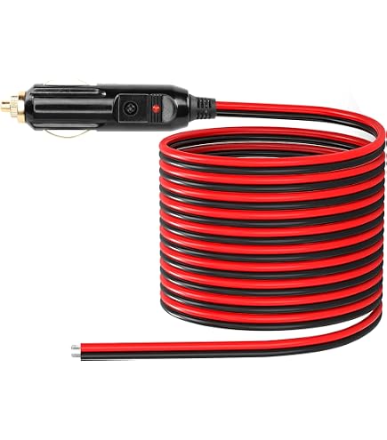 HuaLiSiJi Cavo Accendisigari XT60 12V 24V 16AWG 15A Accendisigari Maschio a XT60 Femmina con Luci Dell'indicatore LED Utilizzato per Pannelli Solari Inverter Automobilistici (1 m