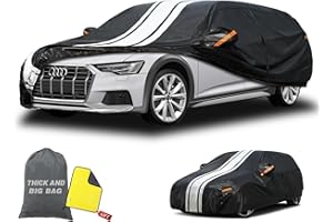 Cowtcver Autoabdeckung Wasserdicht Atmungsaktiv Passend für 2004-2025 Audi A6 Avant, Vollgarage Autoplane für Sonne Regen Staub Schutz, Auto Abdeckplane Abdeckung.