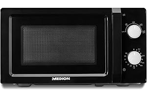 MEDION Micro-onde (20L, 700 W, 5 niveaux de puissance, mode décongeler, petit et facile à utiliser et nettoyage, MD11475) noir
