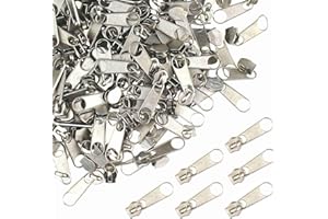DZXIN Cremalleras, 30 Piezas 3# Cursor Cremallera Cremallera Universal para Bolsas, Pantalones, Chaquetas y Maletas Fácil de Instala (Plata)