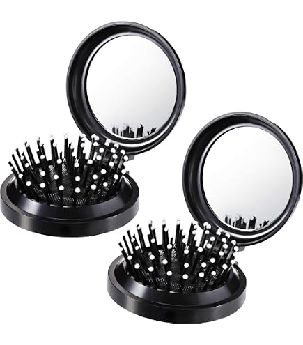 Pocket Palm Combs – 12 Stück Weiche Shampoo-Massagebürsten Für Die Kopfhaut, Schwarz, Tragbar