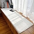 SONGLET 60x180cm Soft Faux Rabbit Fur Rug, Sofa Mat Rectangular, Luxurious Shaggy Bay window Runner Rug Home Decor Carpet for Living Room Bedroom, Kids Playroom Area Rug(White)