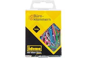 Idena 334028 Paper Clips Coated Pack of 120