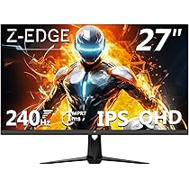 Z-Edge 27 Inch 240Hz Gaming Monitor QHD 2K IPS Monitor 1ms