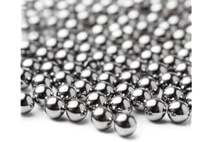 HiPicco 500pcs 1mm Bearing Balls 304 Stainless Steel G100 Precision Balls，1mm/apr.0.04" Precision Bearing Balls