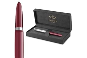 Pióro wieczne PARKER 51 | bordowa żywica | chromowane wykończenie | cienka końcówka z czarnym atramentem | pudełko upominkowe
