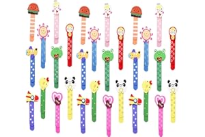 Annhao 30 piezas Marcadores de libros animados marcapáginas para niños en madera, Colorido Lindo Divertido Regalo de madera Gadget, para Estudiantes Oficina Papelería, Regalo de Cumpleanos para Niños