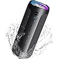 AUKTECH Cassa Bluetooth Portatile Potente: Altoparlante Bluetooth Senza fili con Suono Stereo da 24 Watt, Luce LED, Impermeab