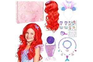 COYBTO Princesse Dress Up Accessoires Filles,Frozen Elsa Bijoux pour Fille avec Elsa Tresse Diadème Colliers Boucles d'oreilles,Elsa Cadeau Set Filles pour Enfant Cosplay Carnaval Fête d'anniversaire