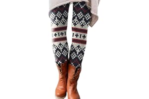 Leggings dam färgglada mönstrade bomull damleggings bomull hög midja termoleggings smal passform tights nordiskt stickmönster