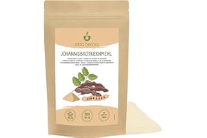 IDDA Herbal Poudre de Caroube E410 250g, Graines de Caroube Poudre sans Gluten, Viscosité 3000 CPS