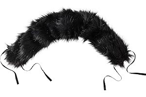 Clair de Lune Universal-Kinderwagen-Kapuze, Kunstfell, Schwarz