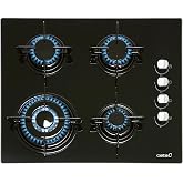 Cata | Model CIB 6031 BK | 4 Butane Gas Burners | Width 59 cm | Black Glass Finish