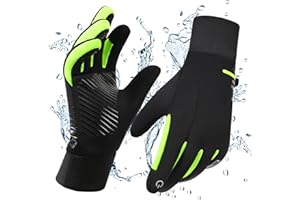 kyncilor Guanti Invernali Impermeabili Uomo,Guanti Moto Invernali Donna, Fodera Soffice, Touch Screen, Silicone Antiscivolo, Guanti Termici per Sci, Bici, Corsa