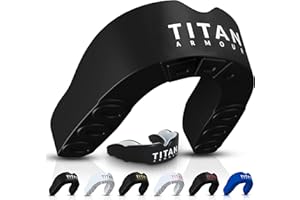 Titan Armour® Gum Shield | Dual-Layer | Adults & Junior Custom-Fit Mouth Guard | Case Inc | Boil & Bite Mouthguard Boxing, Rugby, MMA, Hockey & All Contact Sports | UK Brand