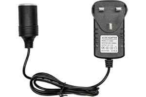 SANWAN SUNWAN Car Power Inverters 240V AC Mains to 12V DC Power Socket Adapter Converter 2A Car Cigarette Lighter Socket Power Adapter Charger UK Plug Household Cigarette Lighter