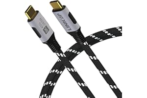 LINKUP - Cavo USB 4.0 240W 40Gbps Tipo-C Thunderbolt 4 [2m] Video 8K@60Hz Ricarica e dati rapida Rivestito resistente Compatibile con iPhone 15/16 Pro/Max MacBook Pro/Air iPad Pro Galaxy S23