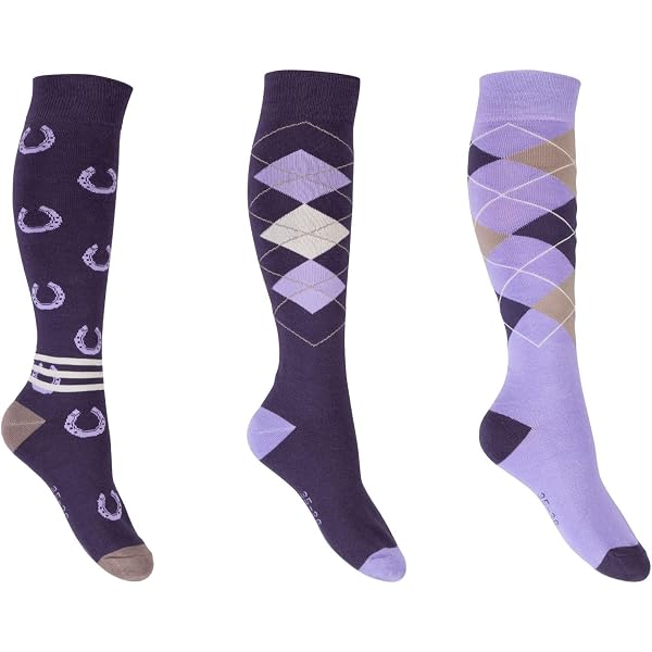 Chaussettes D'Équitation Rhinegold Semelle Entièrement Rembourrée - Lot De 1 - Confort Extrême