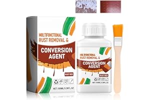 Allony Togli Ruggine per Metalli, Convertitore Ruggine, Antiruggine per Ferro, Rust Remover con Pennello, Adatto a Varie Superfici Metalliche Come Ferro, Acciaio, Rame, ECC - 100 g