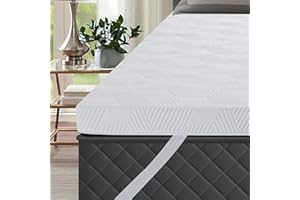 Autsel Matratze 180x200cm Topper Memory Foam Matratzen Topper 7,5cm Höhe Matratzentopper rutschfeste Unterseite für Matratzen und Boxspringbett Weiß