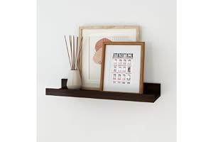 RICHER HOUSE Vägghylla valnöt, 40 x 13 cm, svävande hylla av MDF-trä, set om 1