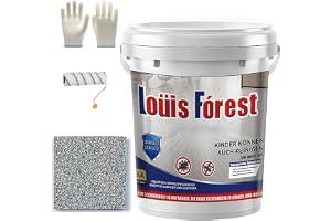 Louis Forest Epoxy golvfärg, epoxi färgad sandgolvfärg, högglansig marmormorseffekt marmorgaragefärger, vattentät och halkfri