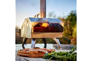 Outi Pizza Oven - The Complete Pizza Oven Bundle | Thermometer, XL Fuel Box, 3 Types of Fuel, All-Weather Cover, Warranty, Pizza Paddle & Cutter | 700°C in Under 10 Mins - Fastest Oven on the Market!