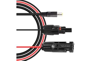 GINTOOYUN Złącze solarne do DC 6,5 mm x 3,0 mm 16 AWG wodoodporne męskie złącze solarne do DC 6,5 mm x 3,0 mm kabel przedłużający do zewnętrznego panelu słonecznego, zewnętrznego sprzętu elektrycznego itp