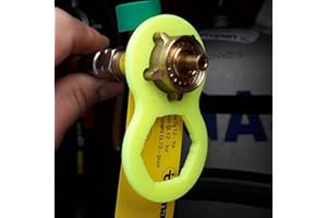 MANUFAKTUR3D Gasschlüssel für Terrassenheizer, Gasheizer, Gaskanone, Heizstrahler, Gasgrill, Gaskocher, Wohnmobil, Caravan, Camping, Druckminderer, Druckregler (Multischlüssel 5-Flügel, Neon Gelb, 1)