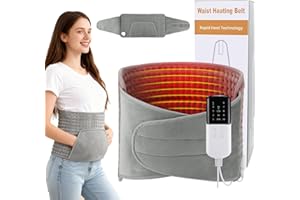 MOBUMEIA Heizkissen, Elektrische Wärmekissen mit Abschaltautomatik und Handwärmer, 10 Heizstufen, 4 Timer-Einstellungen Wärmegürtel Rücken mit Überhitzungsschutz, Maschinenwaschbar für Rücken Lende Bauch Füße