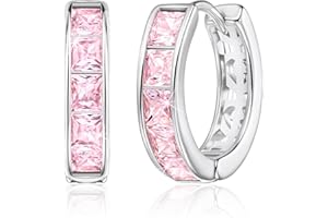 Linawe Petites créoles, boucles d'oreilles en forme de piercing, boucles d'oreilles hélicoïdales, bijoux sans nickel pour femmes, mini-créoles en or rose et argent