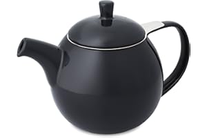 FORLIFE Curve Teekanne mit Teesieb, 625 ml 24-Ounce / 710 ml Schwarzer Graph