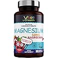 Kids Magnesium Tablets for Sleep, Anxiety and Ticks, 50mg Chewable Raspberry Flavour Magnesium for Kids, Vegan Society Registered Tablets not Gummies, 2 Months Supply - Made in The UK by YrHealth