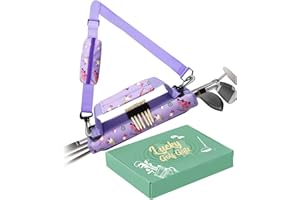 AXKAL Mini sac de club de golf parfait pour hommes, femmes, enfants avec boîte cadeau, poche et bandoulière pour la pratique du terrain de conduite, sac de golf léger, pliable et durable