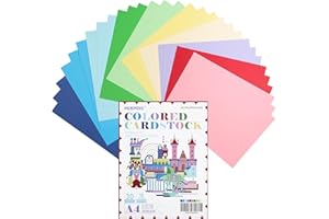 PENPRIS 30 Blätter farbiges Kartonstoff - A4 250gsm Kartenpapier 10 helle Farben 92lb Faltpapier für Kinder Erwachsene Anfänger Kunst & Handwerk DIY Projekte PAC09MXA430