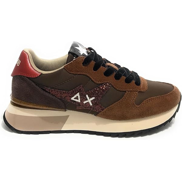 SUN68 Damen Sneakers Low - Leichte Sportschuhe Aus Polyester